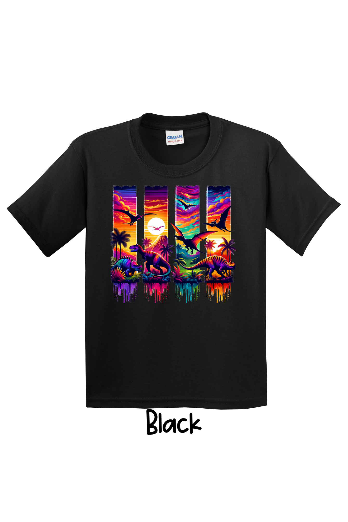 🦖 Colorful Dino Adventure – Youth Tee