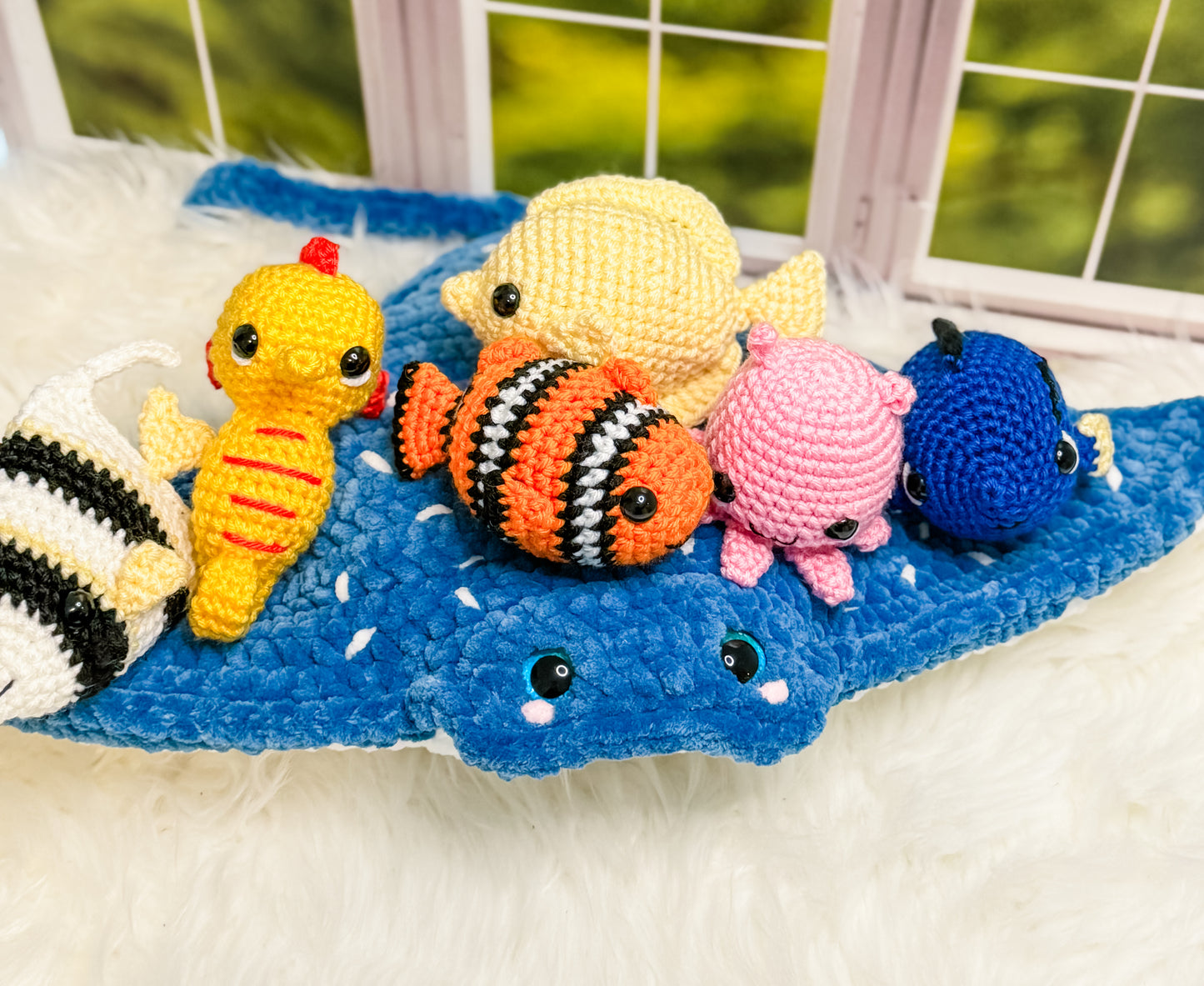 Crochet Mega Ray & Sea Friends Set