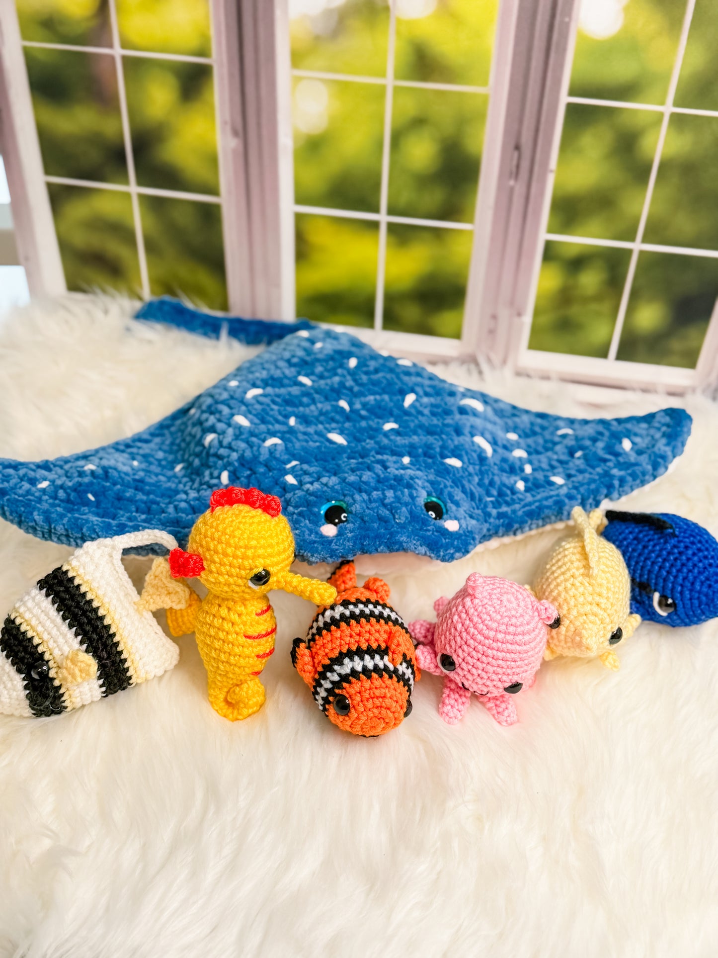 Crochet Mega Ray & Sea Friends Set