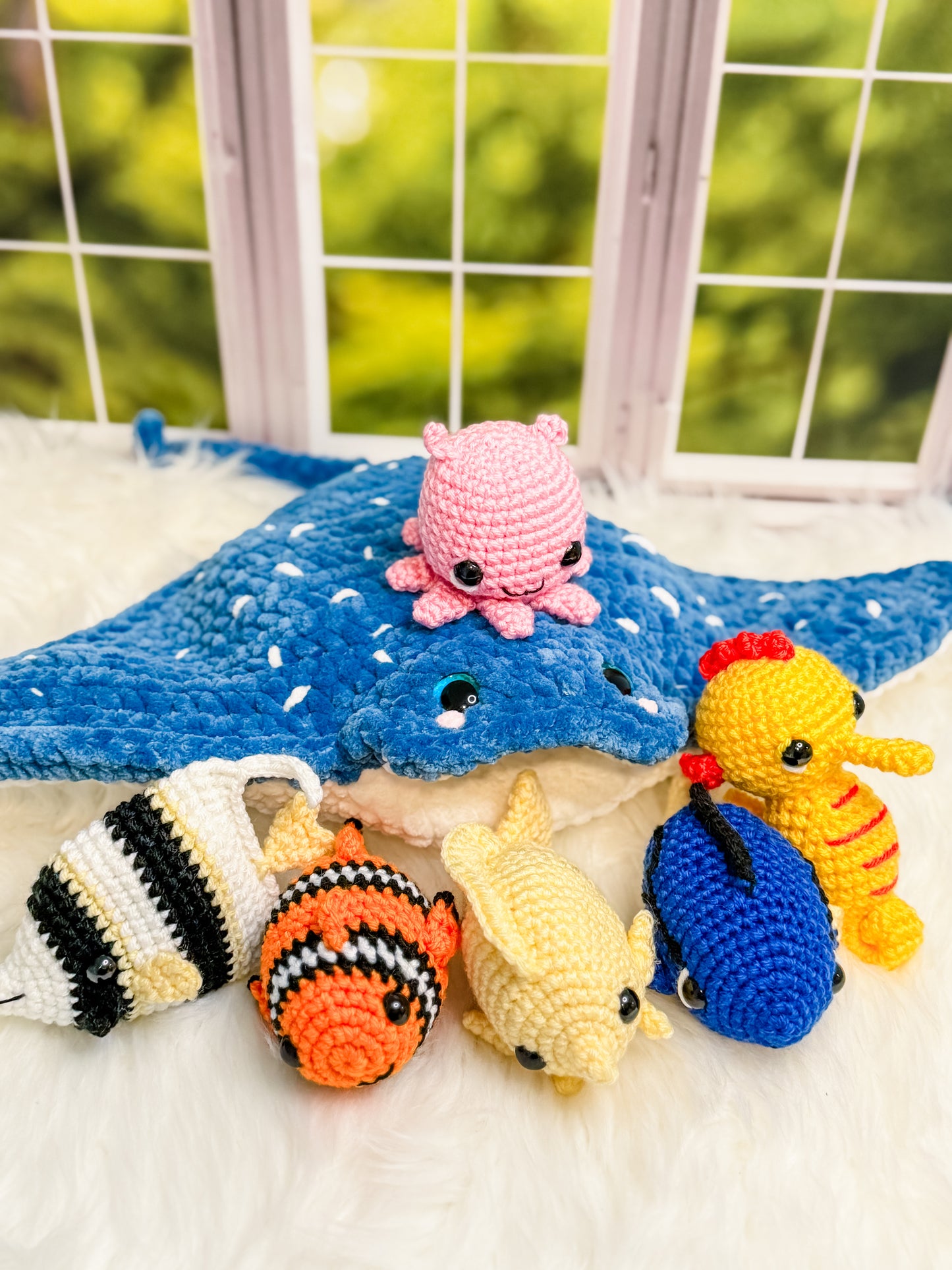 Crochet Mega Ray & Sea Friends Set
