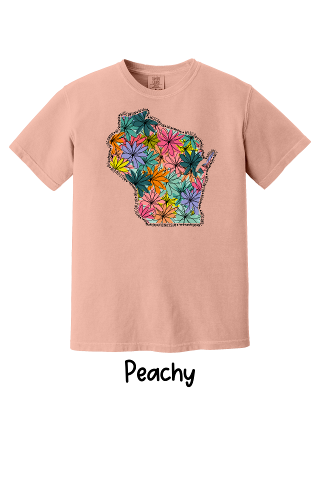 🌼 Floral Wisconsin T-Shirt