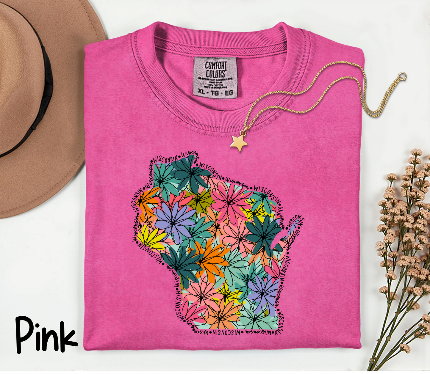 🌼 Floral Wisconsin T-Shirt