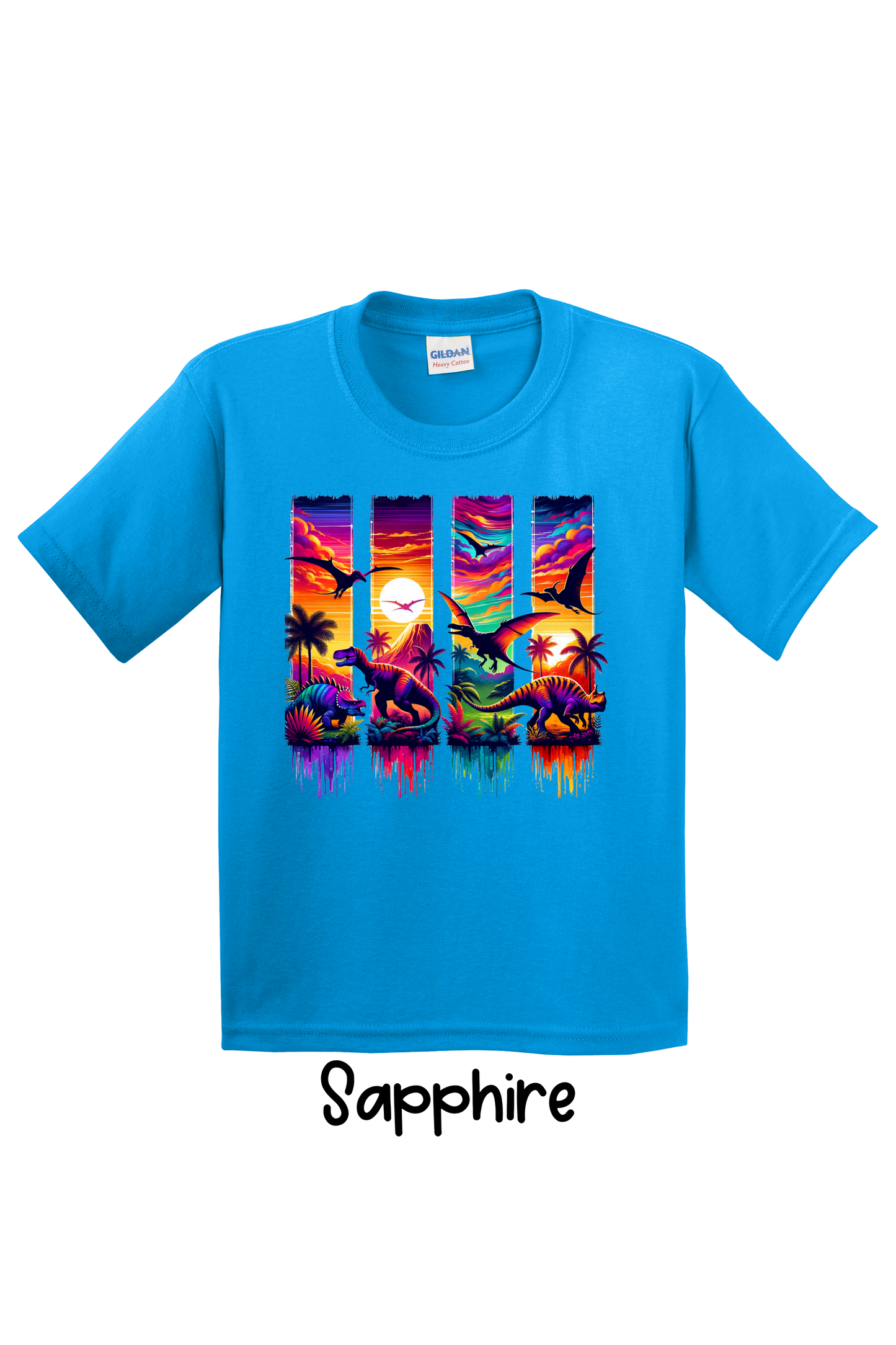 🦖 Colorful Dino Adventure – Youth Tee